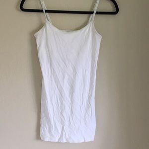Basic long white tank